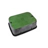 NDS Standard Valve Box Tapered Rectangle 14 in. x 19 in. x 6 in.H Black Box/Green Lid Overlapping ICV