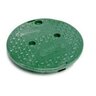 NDS Standard Valve Box Lid Round 10 in. Overlapping Green Polyethylene ICV Lid Only