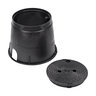 NDS Standard Valve Box Round 10 in. Black Overlapping RW