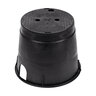 NDS Standard Valve Box Round 10 in. Black Overlapping RW