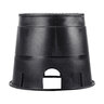NDS Standard Valve Box Round 10 in. Black Overlapping RW
