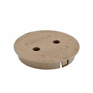 NDS 6 in. Round Standard Series Valve Box and Cover, 9 in. Height, Sand Box, Sand Irrigation Control Valve Cover