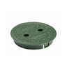 NDS 6 in. Round Standard Series Valve Box, 9 in. Height, Green Box, Green Water Cover
