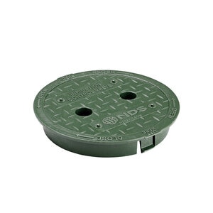 NDS 6 in. Round Standard Series Valve Box Cover, Green Irrigation Control Valve