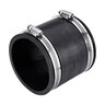 NDS Flexible Coupling CI/PVC 3 in. x 3 in. Rubber w/ Stainless Steel Clamp
