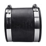 NDS Flexible Coupling CI/PVC 3 in. x 3 in. Rubber w/ Stainless Steel Clamp