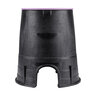 NDS Standard Valve Box Round 6 in. Black Box/Purple Lid Overlapping RW