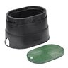 NDS Control Valve Box Black/Green Oval 8 in. x 14 in. w/ Drop-in Cover