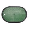 NDS Control Valve Box Black/Green Oval 8 in. x 14 in. w/ Drop-in Cover