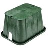 NDS Pro-Spec Valve Box Rectangle 14 in. x 19 in. x 12 in.H Green Box/Green Lid Overlapping ICV