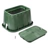 NDS Pro-Spec Valve Box Rectangle 14 in. x 19 in. x 12 in.H Green Box/Green Lid Overlapping ICV w/Bolt
