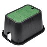 NDS Valve Box Rectangle 10 in. x 15 in. x 10 in.H Black Box/Green Lid Drop-in VB