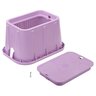 NDS Pro-Spec Valve Box Rectangle 14 in. x 19 in. x 12 in.H Purple Box/Purple Lid Overlapping RW w/Bolt