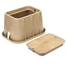 NDS Pro-Spec Valve Box Rectangle 14 in. x 19 in. x 12 in.H Sand Box/Sand Lid Overlapping ICV