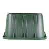 NDS Pro-Spec Valve Box Rectangle 14 In. X 19 In. X 12 In.H Green Box/Green Lid Overlapping Rw W/Bolt