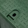 NDS Pro-Spec Valve Box Rectangle 14 In. X 19 In. X 12 In.H Green Box/Green Lid Overlapping Rw W/Bolt