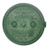 NDS 6 in. Round SureFit Universal Valve Box Lid Green Lid Only