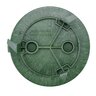 NDS 6 in. Round SureFit Universal Valve Box Lid Green Lid Only