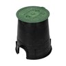 NDS 6 in. Round SureFit Universal Valve Box Lid Green Lid Only