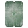NDS Standard-Series Valve Box Lid Jumbo Rectangle 13 in. x 20 in. Overlapping Green Polyethylene ICV Lid Only