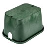NDS Standard Valve Box Rectangle 14 in. x 19 in. x 12 in.H Green Box/Green Lid Overlapping ICV
