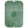 NDS Standard Valve Box Tapered Rectangle 14 in. x 19 in. x 6 in.H Black Box/Green Lid Overlapping ICV