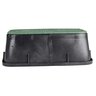 NDS Standard Valve Box Tapered Rectangle 14 in. x 19 in. x 6 in.H Black Box/Green Lid Overlapping ICV