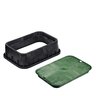 NDS Standard Valve Box Tapered Rectangle 13 in. x 20 in. x 6 in. H Black Box/Green Lid Overlapping ICV