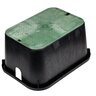 NDS Standard-Series Valve Box Jumbo Rectangle 13 in. x 20 in. x 12 in.H Black Box/Green Lid Overlapping ICV
