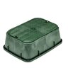 NDS Standard Valve Box Tapered Rectangle 14 in. x 19 in. x 6 in.H Green Box/Green Lid Overlapping ICV