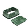 NDS Standard Valve Box Tapered Rectangle 14 in. x 19 in. x 6 in.H Green Box/Green Lid Overlapping ICV