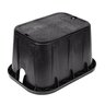 NDS Pro-Spec Series Black Valve Box w/ Black Bolt-Down Cover ICV Rectangle 14 in. x 19 in.