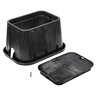 NDS Pro-Spec Series Black Valve Box w/ Black Bolt-Down Cover ICV Rectangle 14 in. x 19 in.