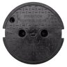 10 in. Round Black on Black Valve Box With a Bolt