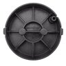 10 in. Round Black on Black Valve Box With a Bolt