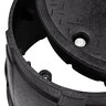 10 in. Round Black on Black Valve Box With a Bolt