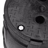 10 in. Round Black on Black Valve Box With a Bolt