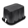 NDS Pro-Spec Valve Box Reclaimed Water Black Box/Lid Overlapping 14 in. x 19 in. x 12 in.