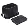NDS Pro-Spec Valve Box Reclaimed Water Black Box/Lid Overlapping 14 in. x 19 in. x 12 in.