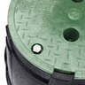 NDS Pro-Spec Series Valve Box Black Body and Green Lid Round 10 in.