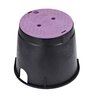 NDS Standard Valve Box Round 10 in. Black Overlapping RW