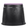 NDS Standard Valve Box Round 10 in. Black Overlapping RW