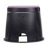 NDS Standard Valve Box Round 10 in. Black Overlapping RW