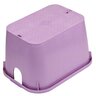 NDS Standard Valve Box Rectangle 14 in. x 19 in. x 12 in.H Purple Box/Purple Lid Overlapping RW