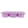 NDS Standard Valve Box Lid Rectangle 14 in. x 19 in. Overlapping Purple Polyethylene RW Lid Only