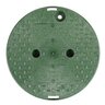NDS Standard Valve Box Round 10 in. Black Box/Green Lid Overlapping SEWER