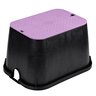 NDS Standard Valve Box Black Box/Purple Lid Retangle 14 in. x 19 in. x 12 in. Overlapping RW