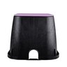 NDS Standard Valve Box Black Box/Purple Lid Retangle 14 in. x 19 in. x 12 in. Overlapping RW