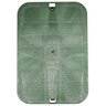 NDS Standard Valve Box Extension Rectangle 13 in. x 20 in. x 6 in. Black Box/Green Lid Overlapping ICV