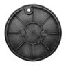 10 in. Round Box & Cover Water Black / Black Bolt Down Overlapping NDS